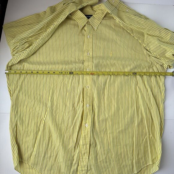 Ralph Lauren Golf Long Sleeve Button Up Yellow Striped Tilden Shirt XXL - Picture 4 of 13